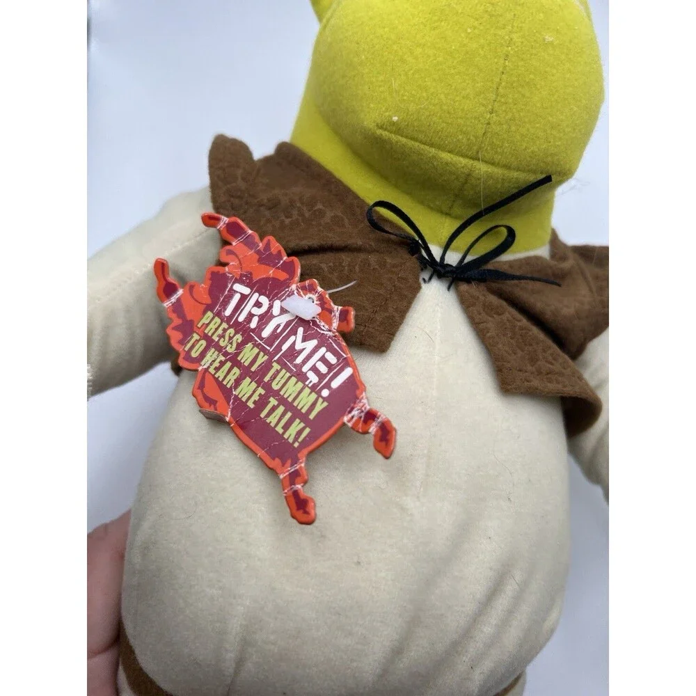 Shrek 2 Talking Shrek Plush 14” 2003 Hasbro DreamWorks Toy Doll Works